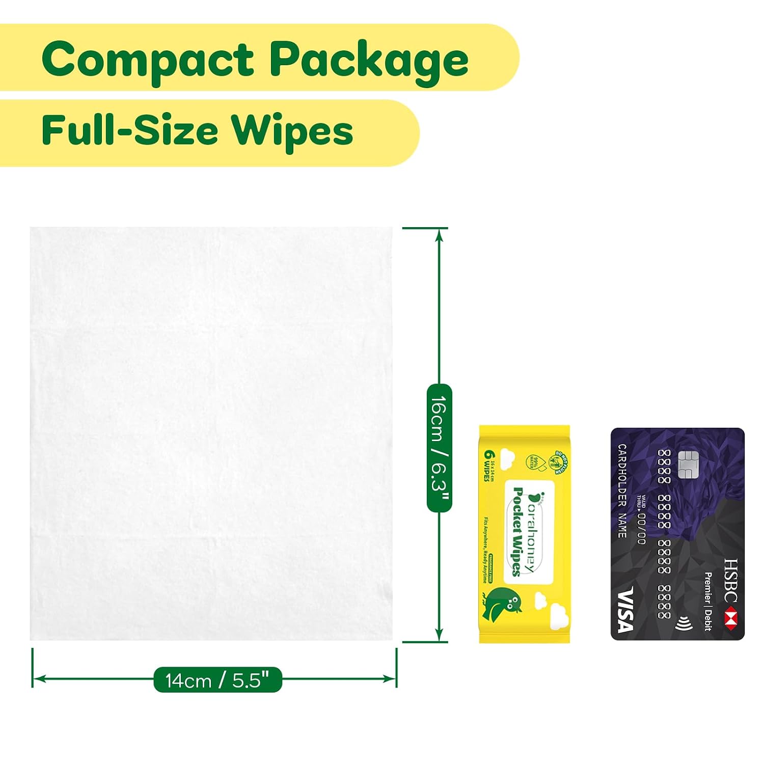 Unscented Travel Wet Wipes, 99% Purified Water Mini Wipes for Sensitive Skin, Hypoallergenic & Plastic-Free Pocket Wipes, 144 Count (24 Packs of 6) - Image 5