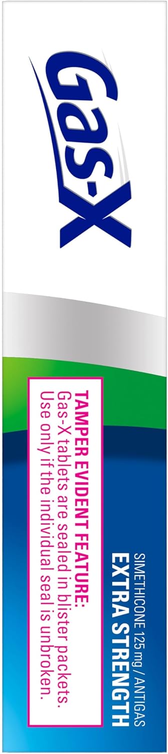 Gas-X Extra Strength Chewable Tablets, Gas Relief, Peppermint Crème, 18 Ct | Simethicone 125mg Extra Strength Chewable Tablets, Fast Gas and Bloating Relief, GLP-1 Support - Image 13