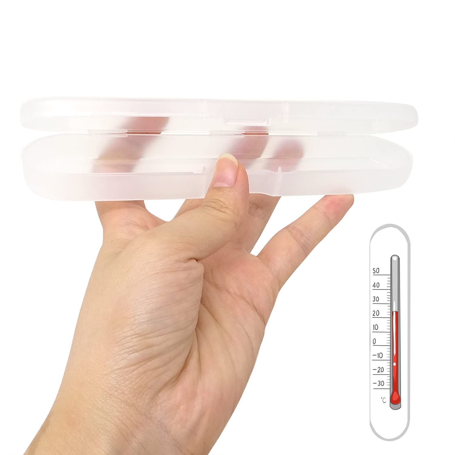 Honbay 4PCS Plastic Digital Thermometer Storage Case Containers Acne Needle Storage Box Pencil Case for Home (7 Inch) - Image 6