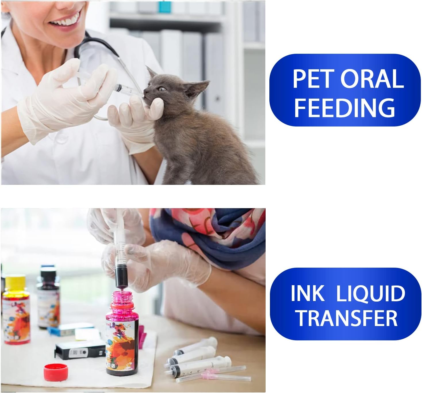 3ml Syringe for Liquid, Oral, Scientific Labs, Measurement, Dispensing, with Cap- 3 Pack 3ml Syringes - Image 5