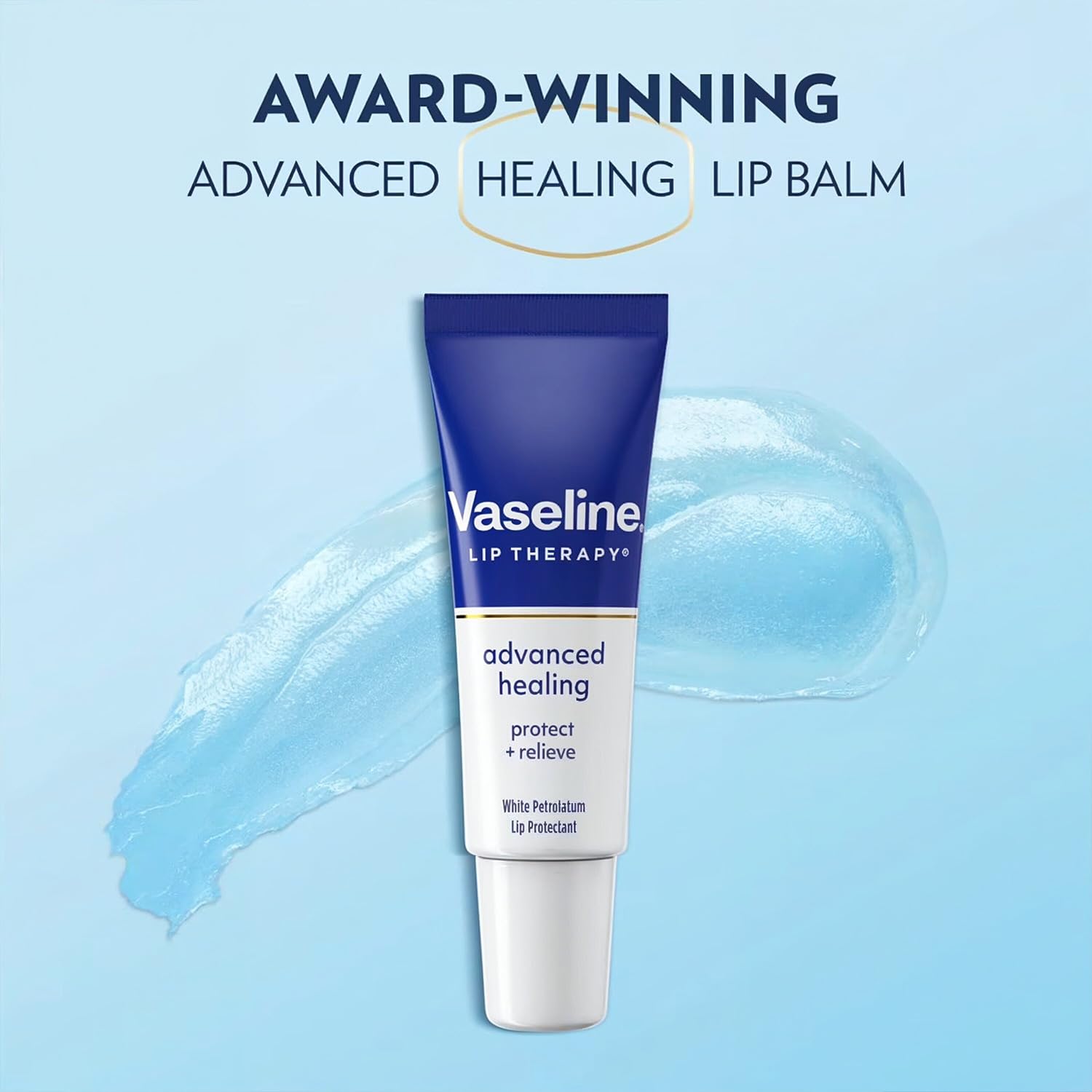 Vaseline Lip Therapy Advanced Healing 3-Pack – White Petroleum Moisturizing Lip Balm for Extremely Dry Lips, 0.35 Oz Ea - Image 7