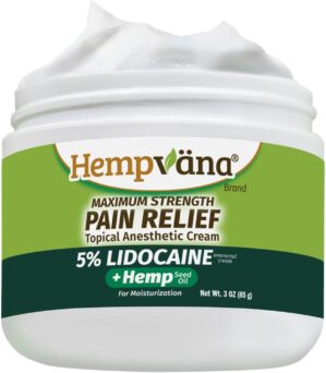Hempvana Lidocaine 5% Relief Cream,...