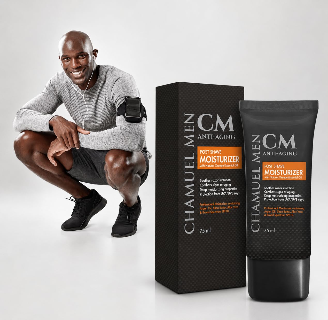 Mens Face Moisturizer Anti Aging - Aftershave for Men, Face Cream & Post Shave Lotion with Argan, Shea & Aloe - Daily Skin Care Balm for Dry, Oily & Sensitive Skin, 2.6 oz - Image 6