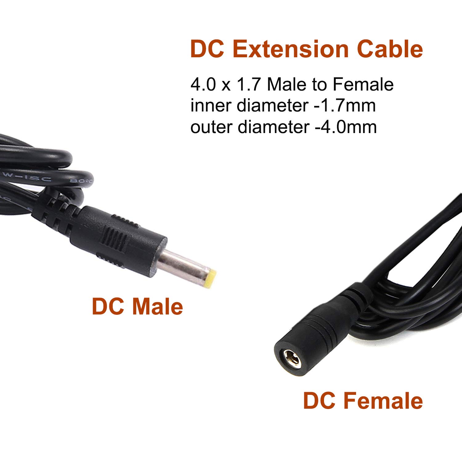 10ft 4.0mm Power Extension Cable 4.0mm x 1.7mm Extension Cord for Omron Blood Pressure Hem-ADPTW5, PSP 3000 2000 1000 - Image 5