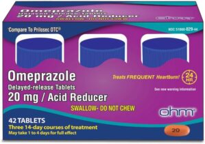 Ohm Omeprazole 20mg, 42 Delayed-Rel...