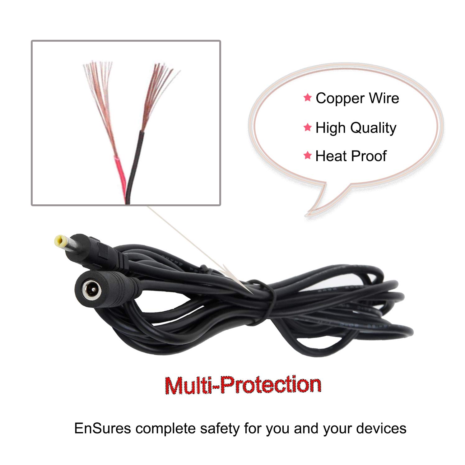 10ft 4.0mm Power Extension Cable 4.0mm x 1.7mm Extension Cord for Omron Blood Pressure Hem-ADPTW5, PSP 3000 2000 1000 - Image 6