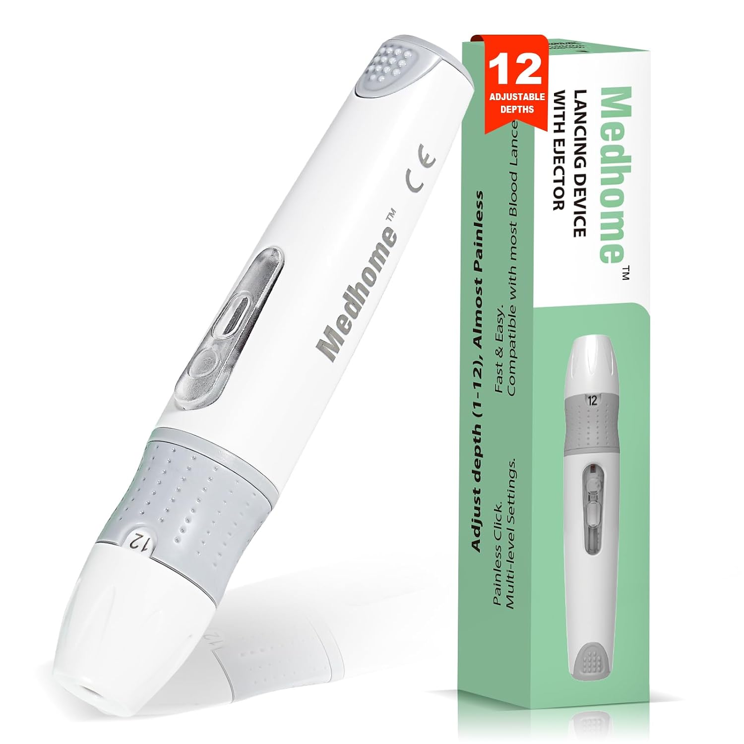 Lancing Device, with 12 Adjustable ...