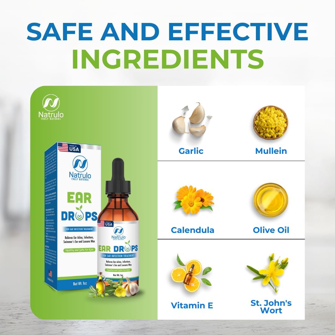 Ear Drops for Ear Infections – All Natural Mullein Garlic Oil for Earaches, Swimmer's Ear, Clogged Ears, Earwax Removal and Itchy Ears – Ear Care Treatment for Adults, Children and Pets, Made in USA - Image 5