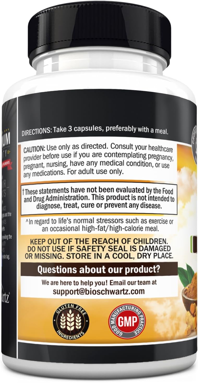 Turmeric Curcumin with Black Pepper Extract 1500mg - 180 Capsules - Image 7