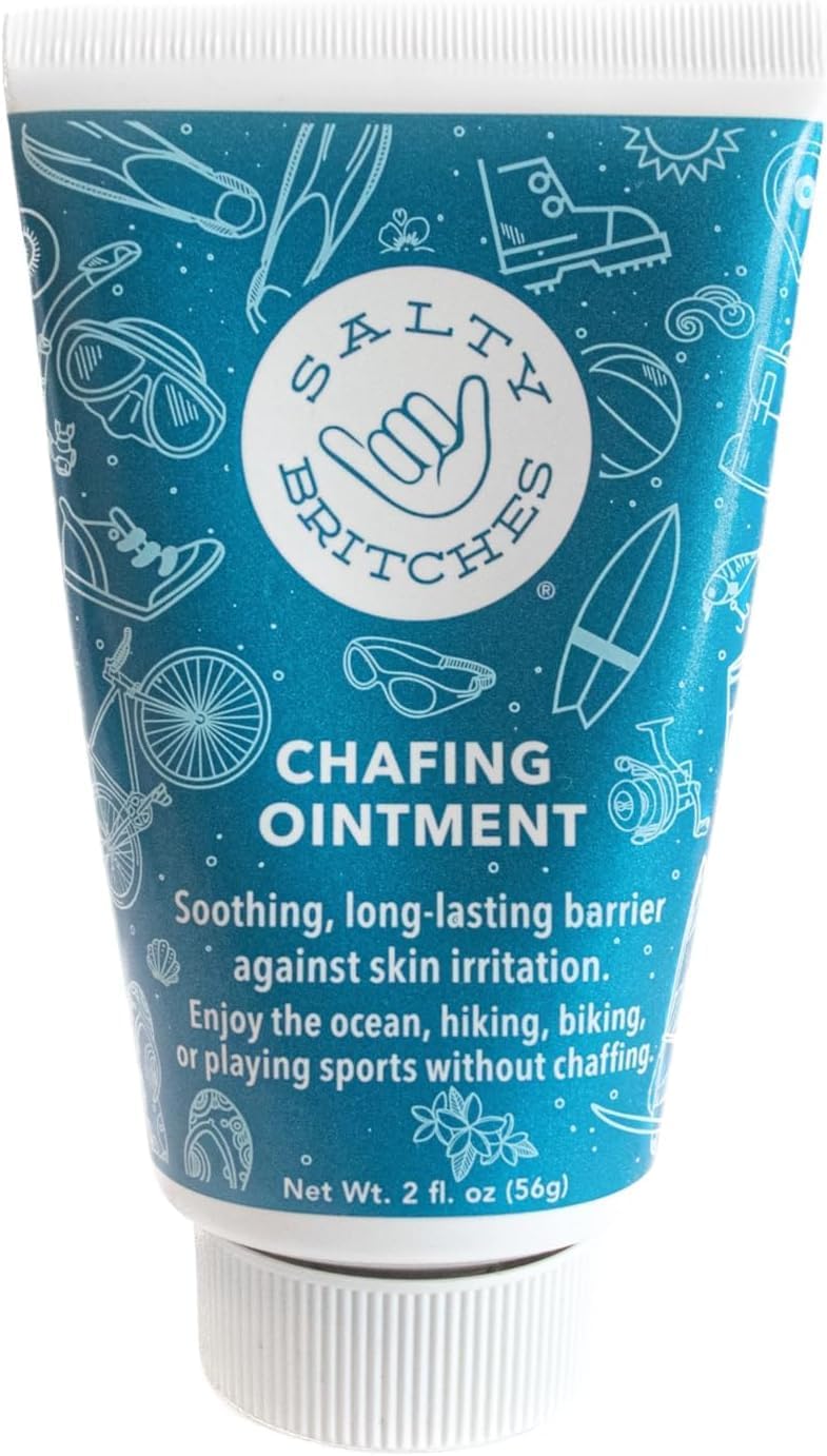 Salty Britches Waterproof Anti Chafing Ointment, Chafing Gel, Half Marathon Essentials, Anti-Chafe, Military Gear Essential, Running Essentials, Gifts for Runners - Rose Scented - 1pk
