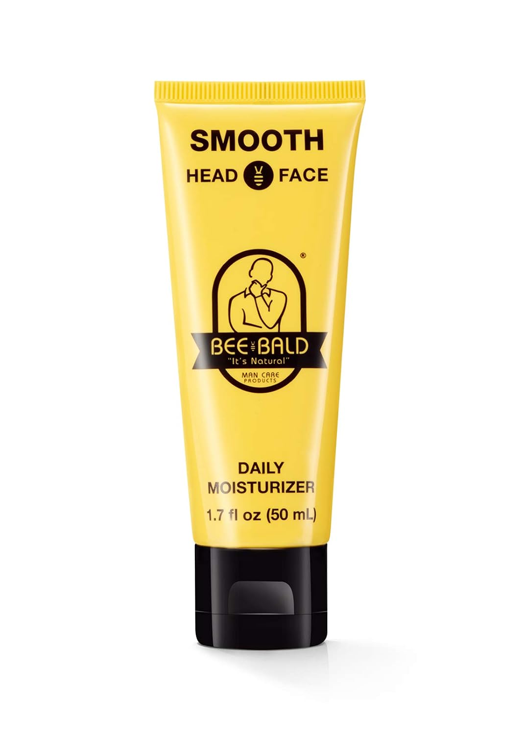Bee Bald SMOOTH Daily Bald Head Moisturizer for Men, Oil Control, 1.7 fl oz | Hydrates, Tones, & Moisturizes Fine Lines & Dry Patches. Controls Oil & Shine on Head or Face. Perfectly Cool, Matte Finish.