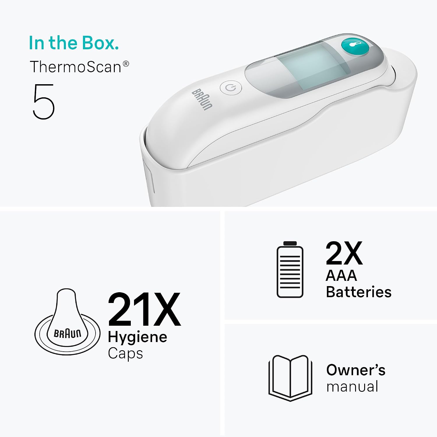 Braun ThermoScan 5 Digital Display Ear Thermometer | Baby and Infant Thermometer with ExacTemp Stability Indicator for Professional Accuracy, Recommended by Pediatricians - Image 6