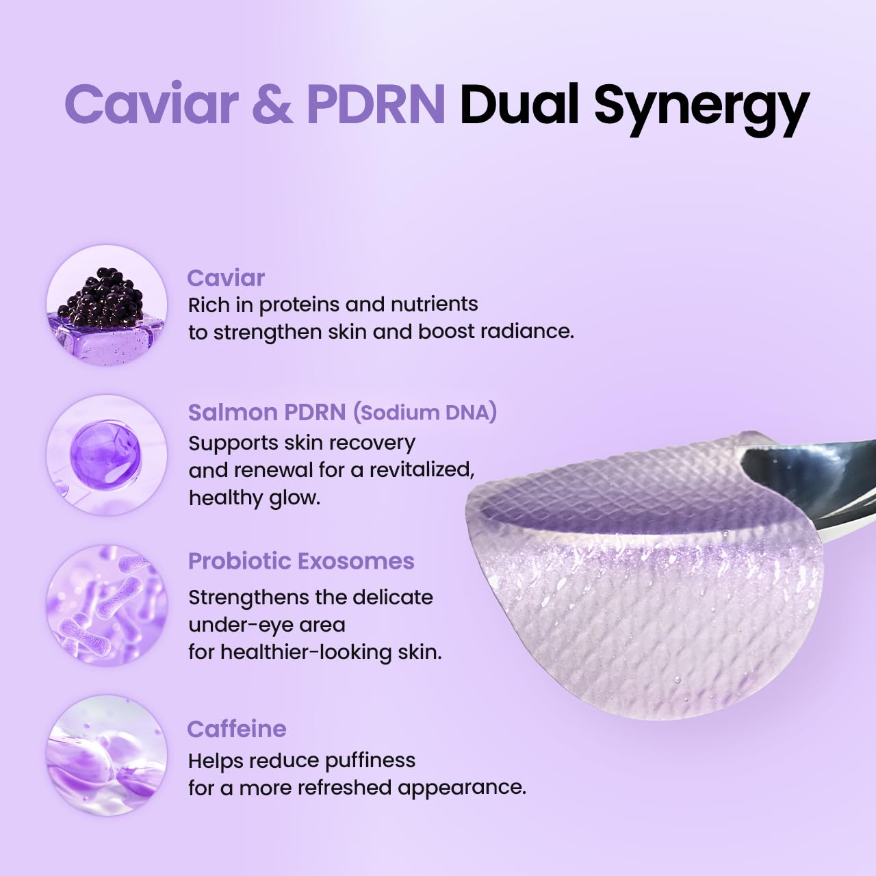 BIODANCE Caviar PDRN Eye Patches, Nourishing Under Eye Patches for Dark Circles, Depuffing Eye Mask for Puffy & Tired Eyes, Travel Essentials & Self Care Gifts for Women, Korean Skin Care (60 Count) - Image 5