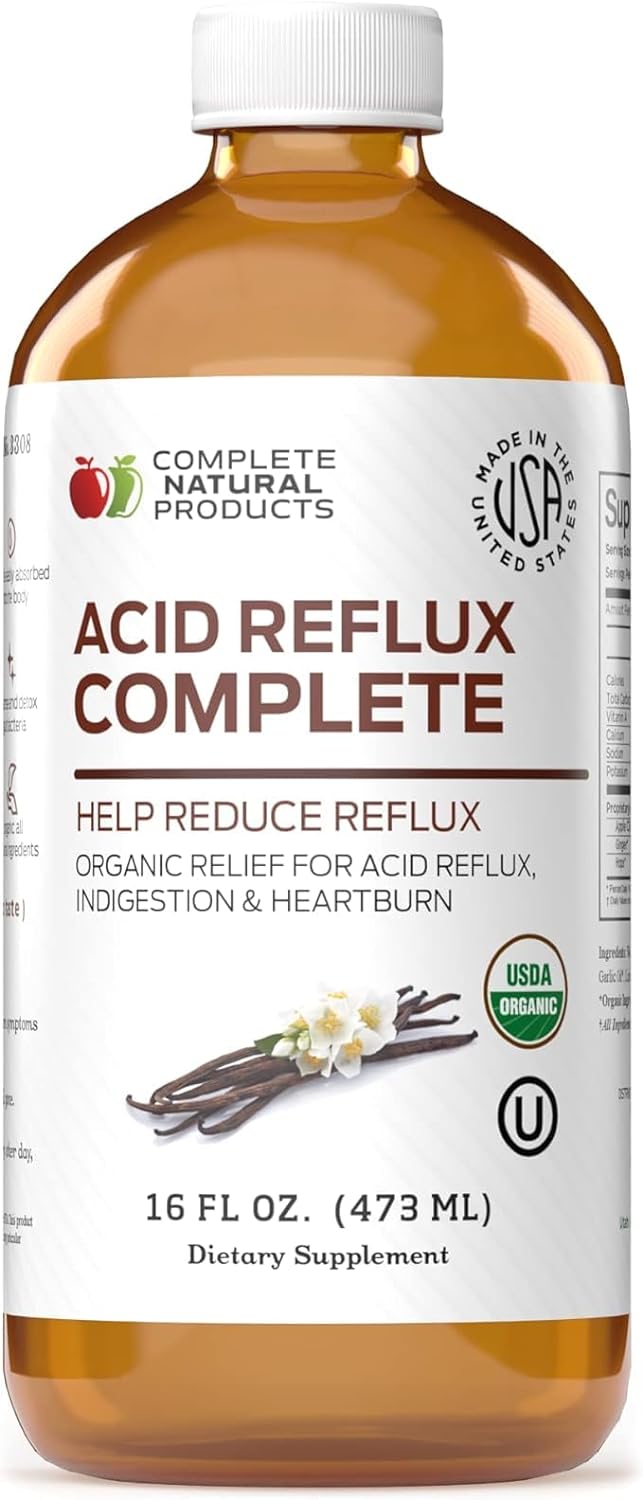 CNP | Acid Reflux Relief Liquid 16oz - Heartburn GERD, Aloe Ginger Aid | Organic acid reflux relief liquid with aloe, ginger, garlic & vanilla for heartburn, GERD and digestive comfort support