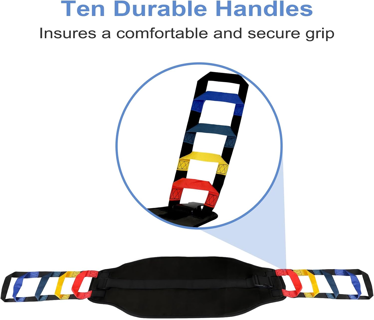Transfer Sling, Transfer Belt for Elderly, Gait Belts for Seniors | Heavy Duty Patient Lift Belt,Mobility Standing&Lifting Aid for Disabled,Elderly,Injured-Safely Move from Bed and Wheelchair - Image 5