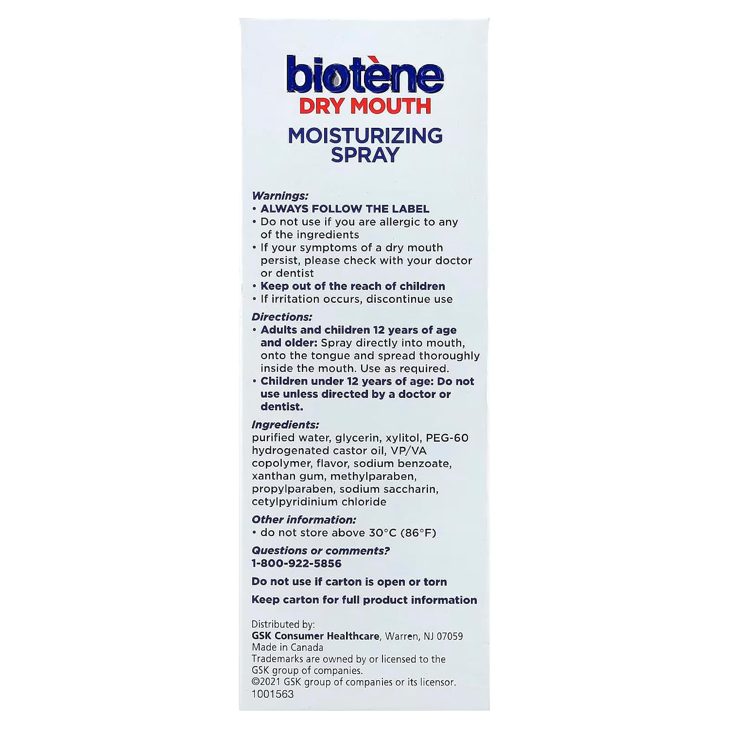Biotene Gentle Mint Moisturizing Mouth Spray, Sugar-Free, for Dry Mouth and Fresh Breath, 1.5 Fl Oz (Pack of 3) - Image 5