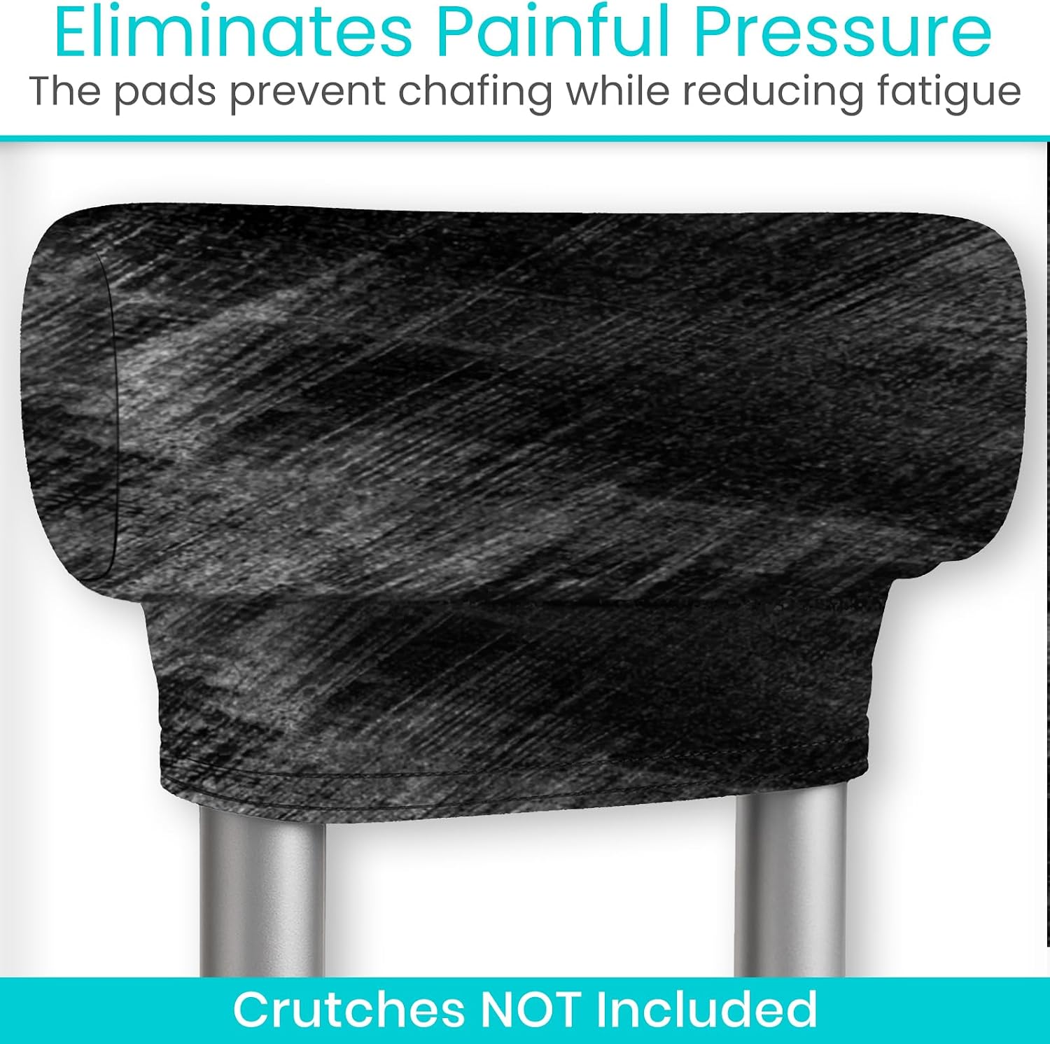 Vive Premium Crutch Pads & Hand Grips - Comfortable, Breathable | Machine Washable Padding - Moisture Wicking & Odor Reducing Pillow Accessory Covers for Adult & Youth Walking Crutches - Image 4