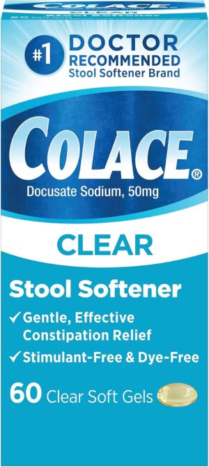Colace Clear Stool Softener Soft Ge...