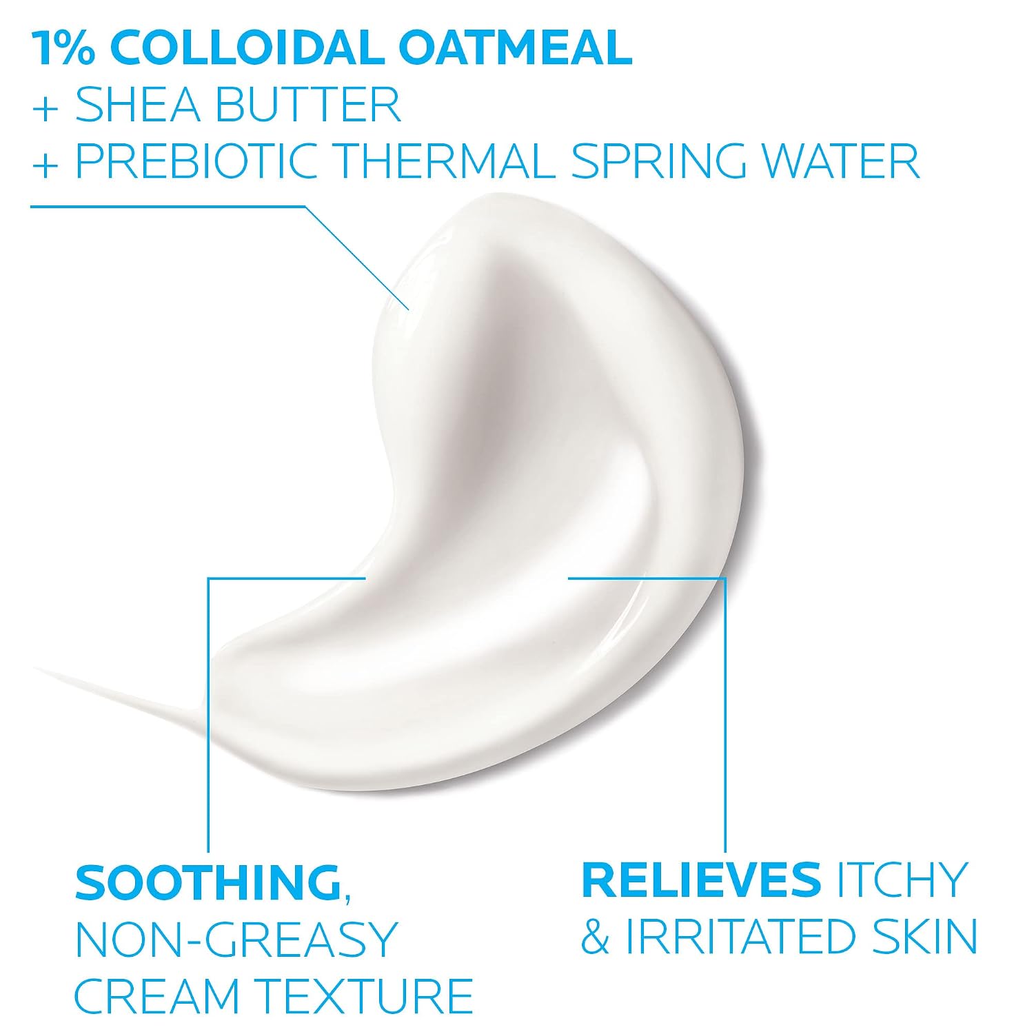 La Roche-Posay Lipikar Soothing Relief Eczema Cream, Sensitive Skin 6.8oz | Face & body lotion for eczema, dry, sensitive skin with colloidal oatmeal. Soothes and relieves irritation. - Image 3