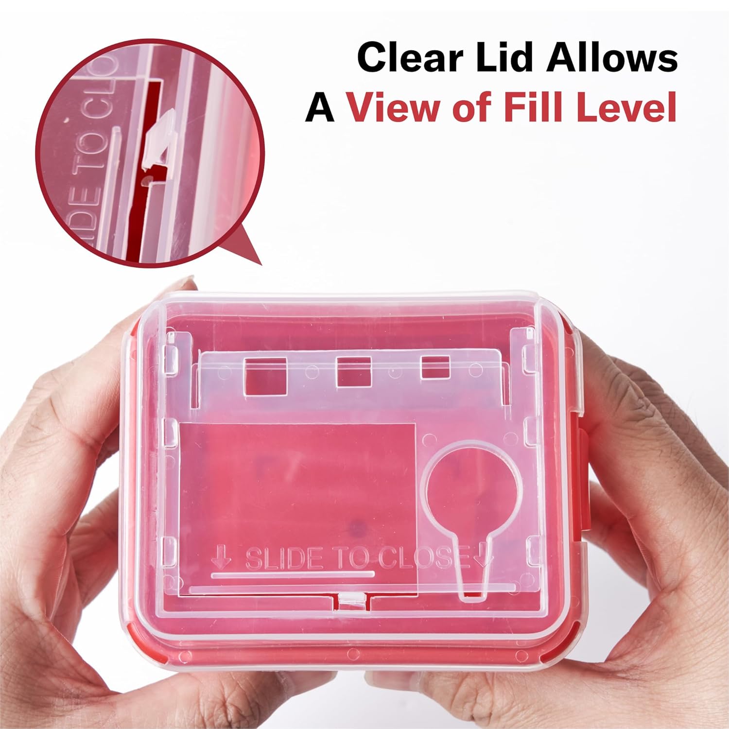 Alcedo Sharps Container 2 Quart (1-Pack) for Home Use & Travel Disposal | Small & Portable, Convenient Handle, Built-In Needle Removal Port, Temporary Safety Closure, Clear Lid - Image 7