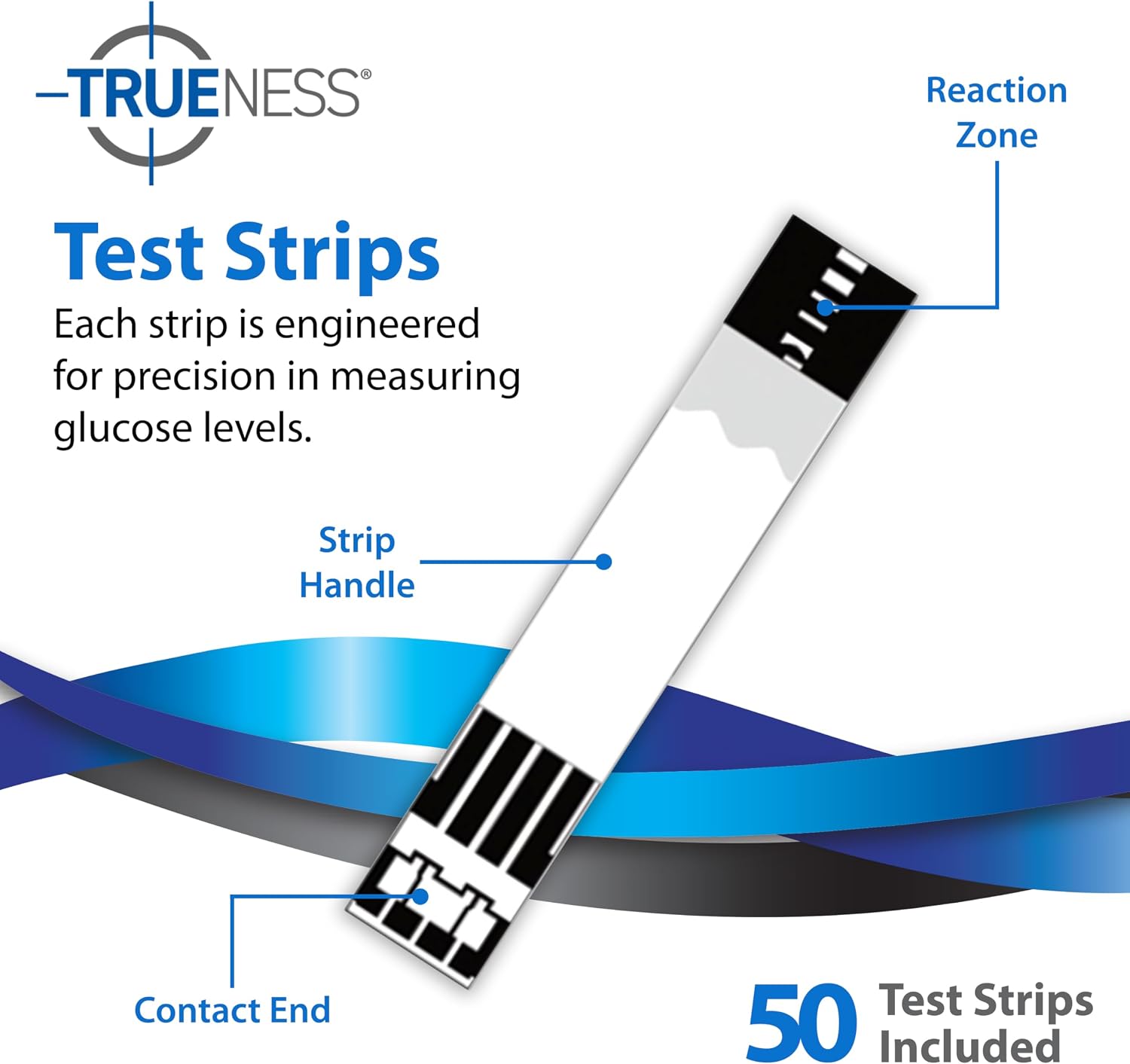 TRUENESS Blood Glucose Test Strips, 50 Count | Blood Glucose Test Strips Compatible with TRUENESS Family of Self Monitoring Blood Glucose Meters, Fast 5 Second Results - Image 3