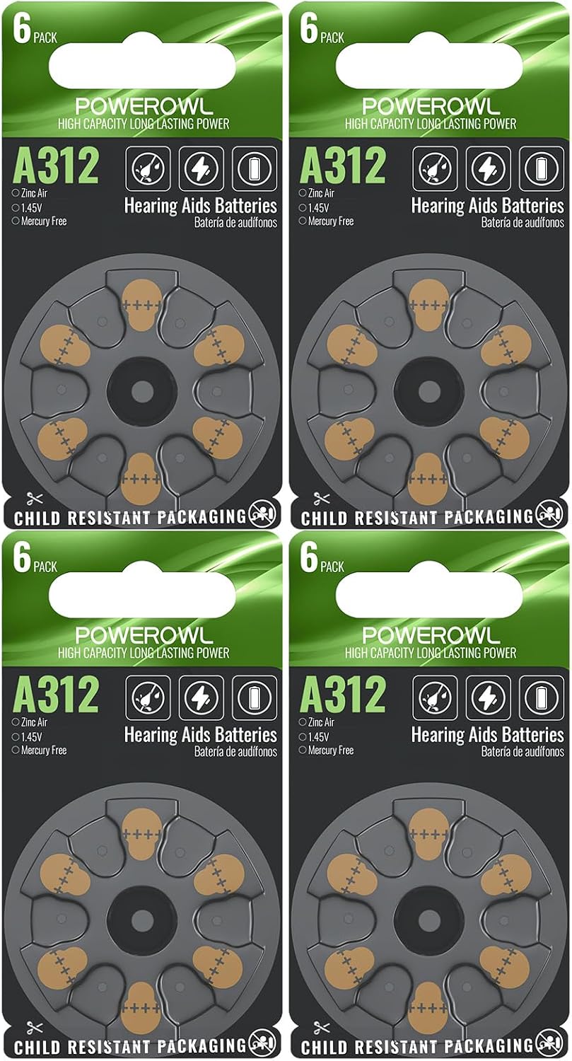 POWEROWL Hearing Aid Batteries Size...
