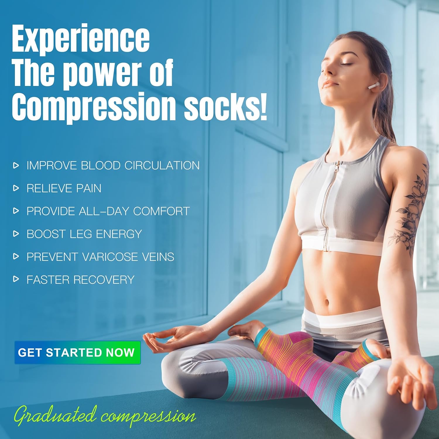 Open Toe Compression Socks for Women & Men | 3pairs,20-30mmHg Toeless Sock Knee High Support Stockings for Circulation Support Nurses Travel - Image 3