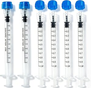30 Pack 1mL Luer Lock Syringes with...