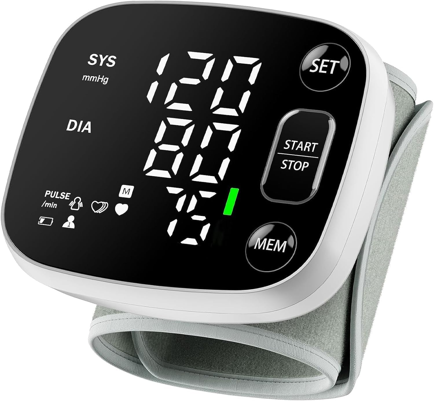Oklar Wrist Blood Pressure Monitor, FDA Cleared Rechargeable BP Machine | For Home Use, with Adjustable Cuff (4.92-8.46 Inches), 240 Reading Memory for 2 Users, Voice Broadcast, Storage Case Included