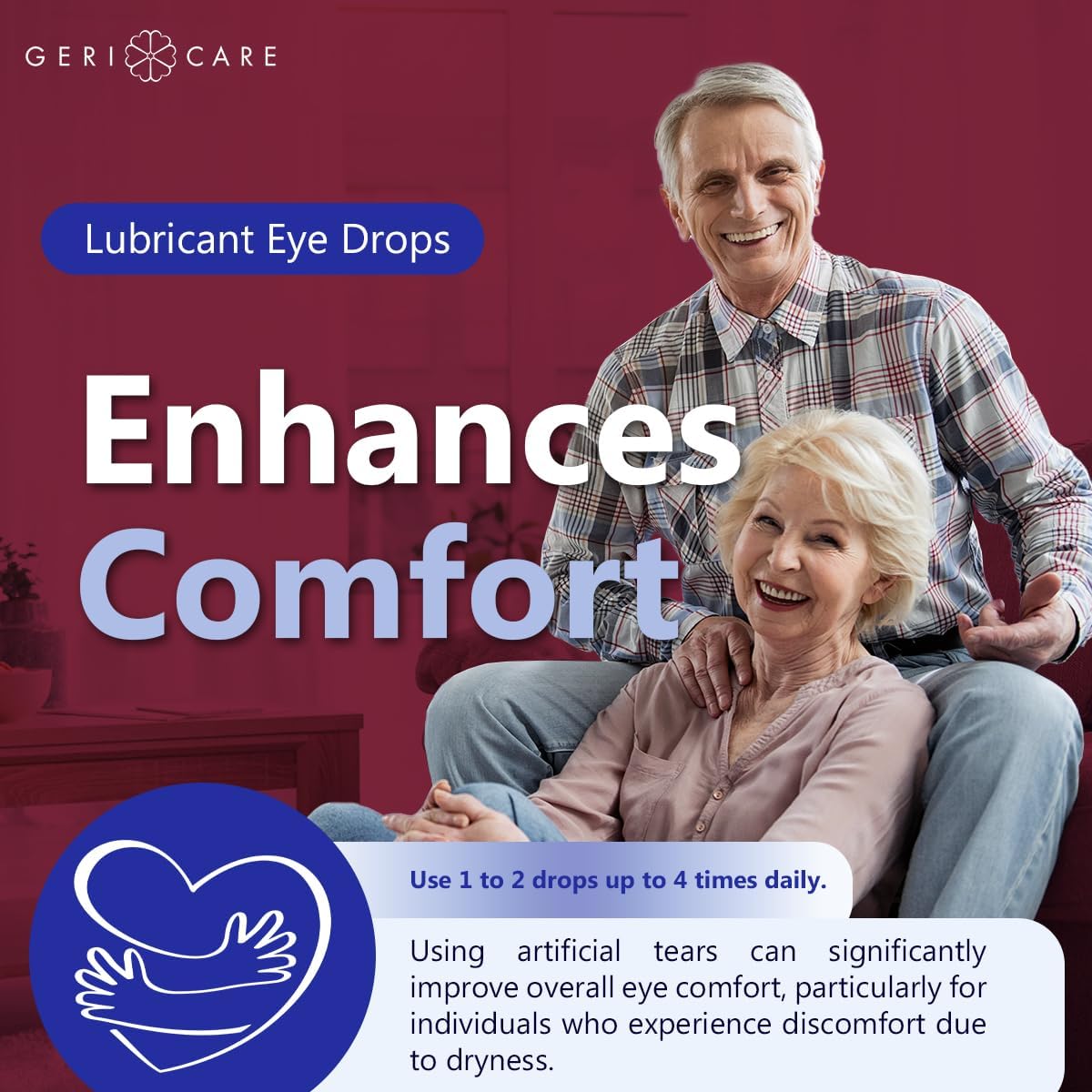 GeriCare Artificial Lubricating Tears, Soothing Eye Hydration Drops, Long Lasting Lubricant Formula for Dry Eyes, 0.5 fl oz Bottle (15ml) (1 Pack) - Image 5