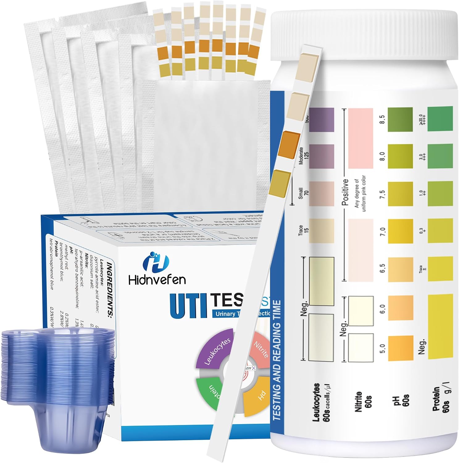 4-in-1 UTI Test Strips, Full Panel ...