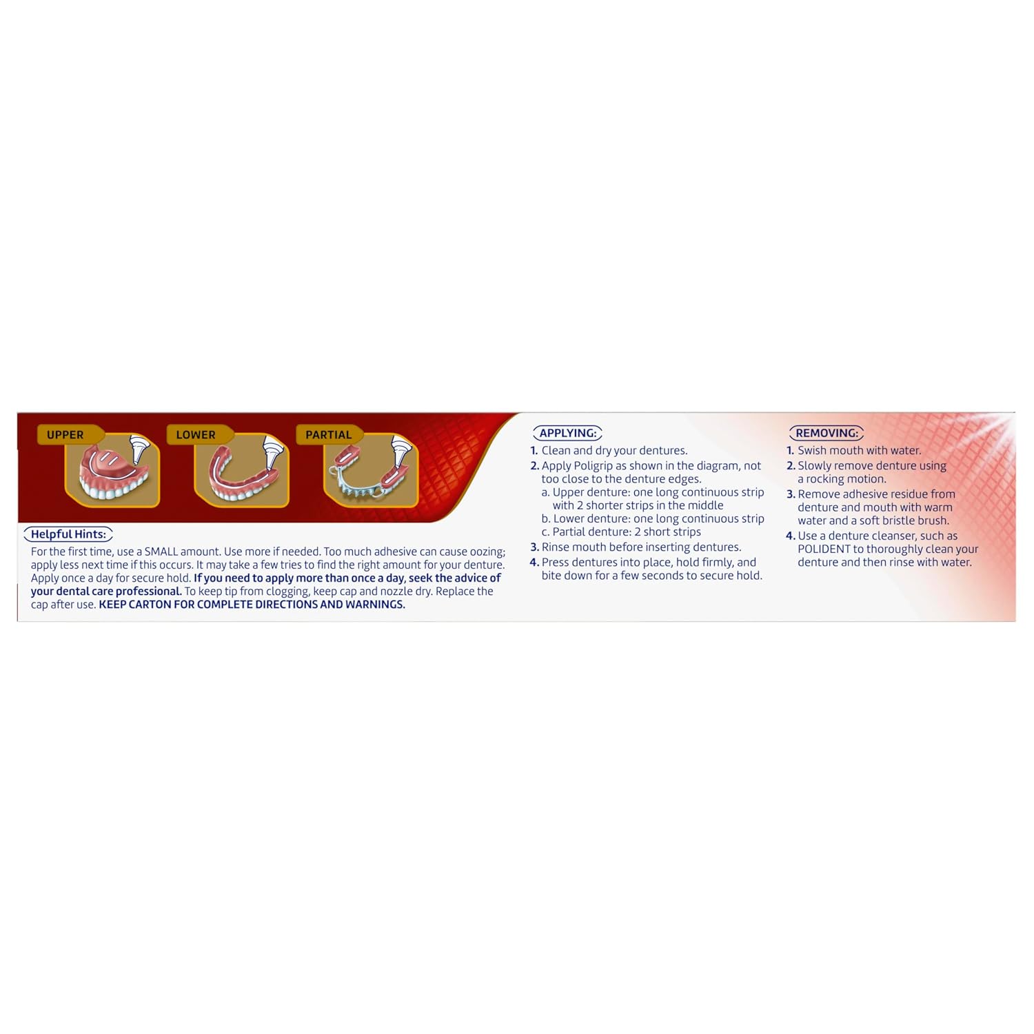 Poligrip Power Max Power Hold plus Seal Denture Adhesive Cream, Denture Cream for Secure Hold and Food Seal, Flavor Free - 2.2 oz - Image 13