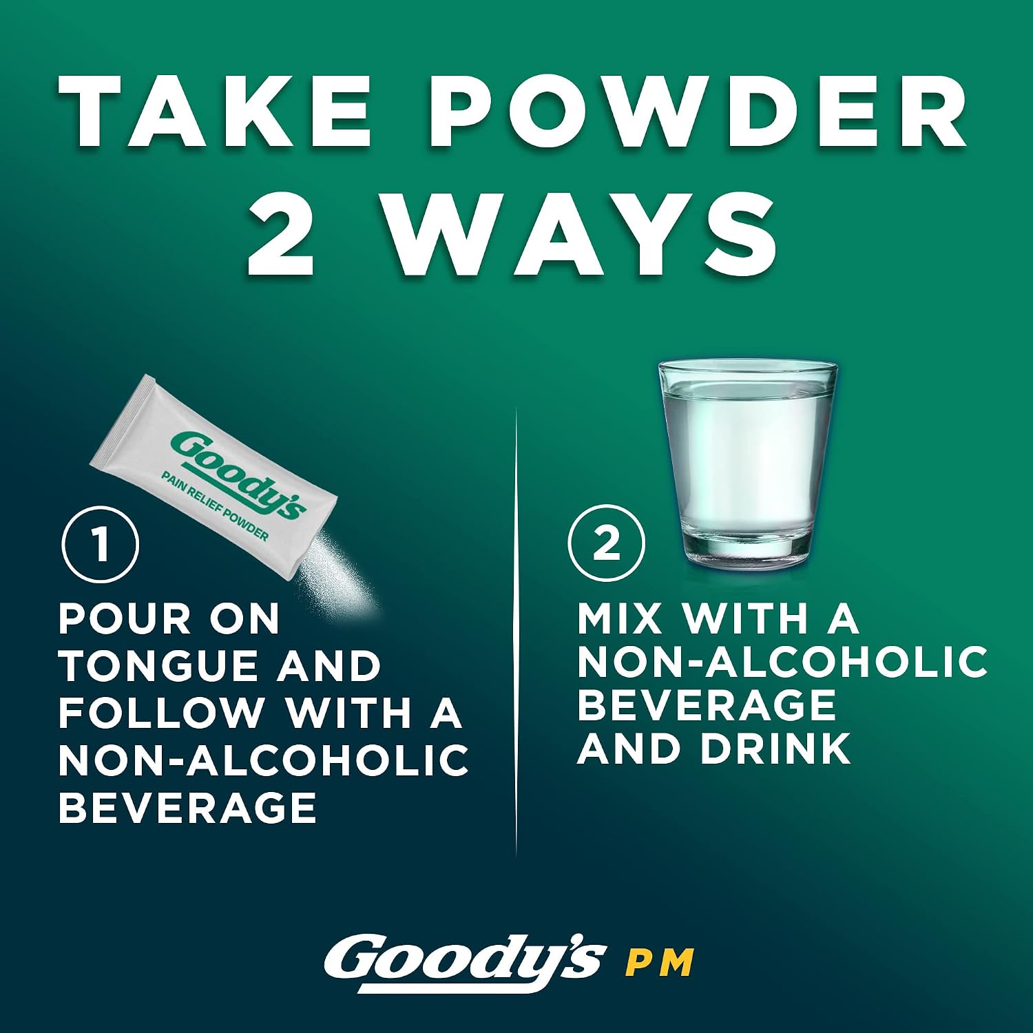 Goody's PM Nighttime Powder, Pain Reliever & Sleep Aid, 16 Count | Fast Pain Relief, Dual Action with Acetaminophen & Diphenhydramine, Headache Relief, Caffeine-Free, Unflavored, Dissolve Pack - Image 4