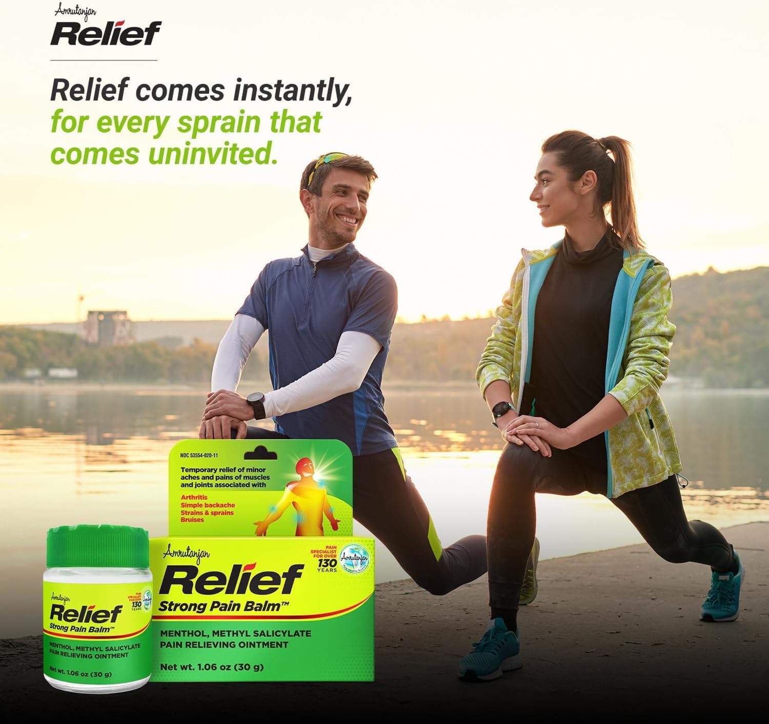 Amrutanjan Relief Strong Pain Balm for Men & Women - Joint & Muscle Pain Relief Rub, Topical Ointment Rub for Arthritis, Bruises, Backache, Knees, Joints, Strains & Sprains, Fast Acting- 1.06 oz (30g) - Image 5