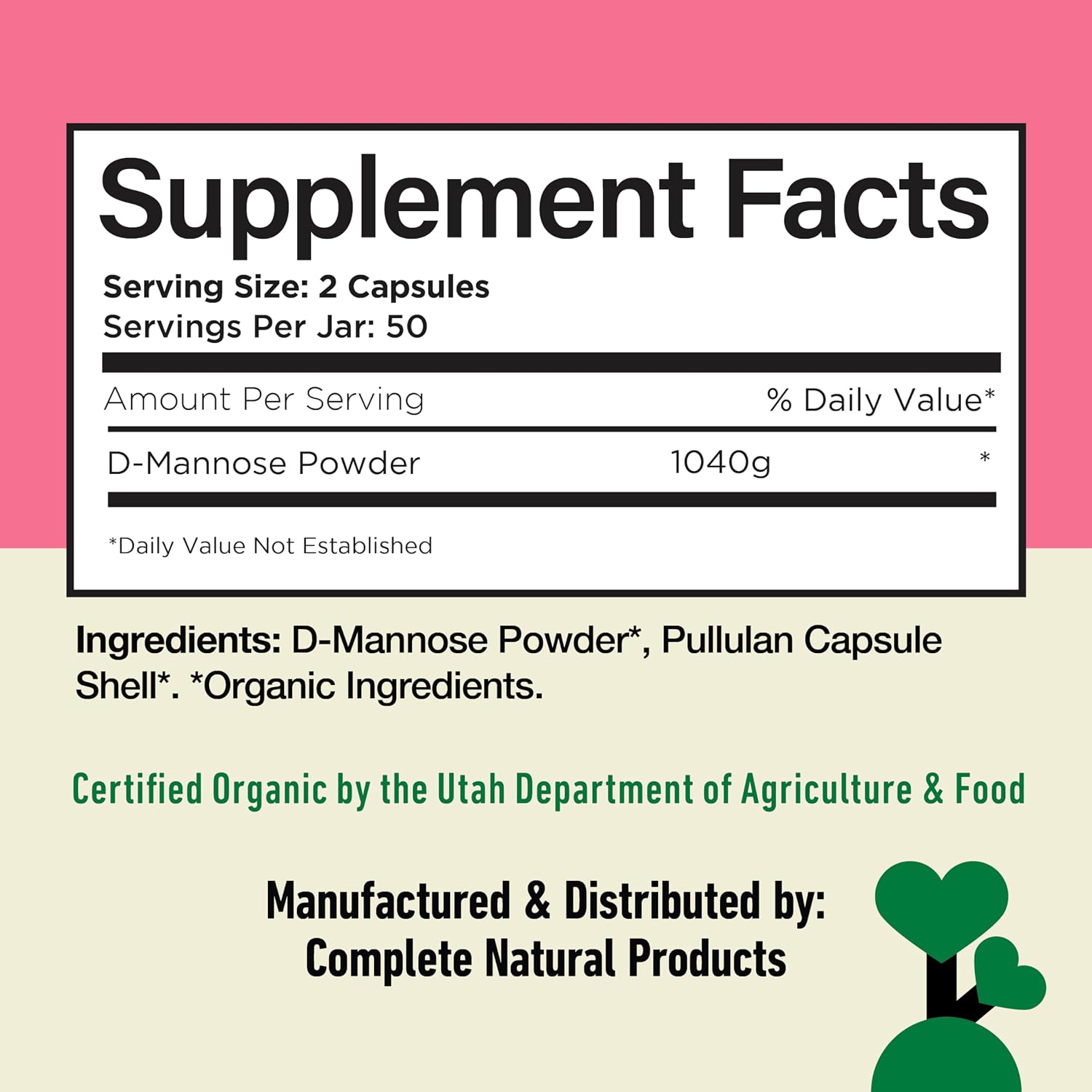 CNP | D Mannose Capsules 520mg - UTI Support, Bladder Urinary Tract Aid | Organic D mannose 520mg capsules for UTI support, urinary tract and bladder health; vegan non GMO, no fillers, kosher - Image 6