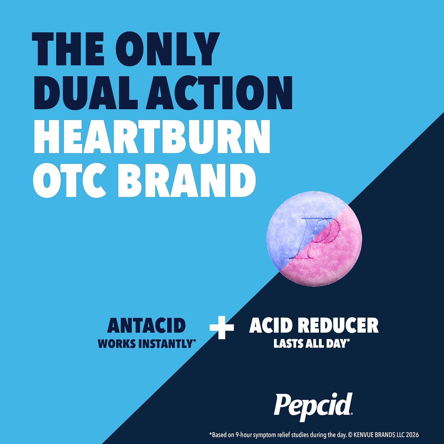 Pepcid Complete Acid Reducer + Antacid Chews, 10mg Famotidine, Berry, 70 Ct | Heartburn Relief, OTC, 800mg Calcium Carbonate, 165mg Magnesium Hydroxide, 10 mg Famotidine, For Acid Reflux, Fast-Acting - Image 6