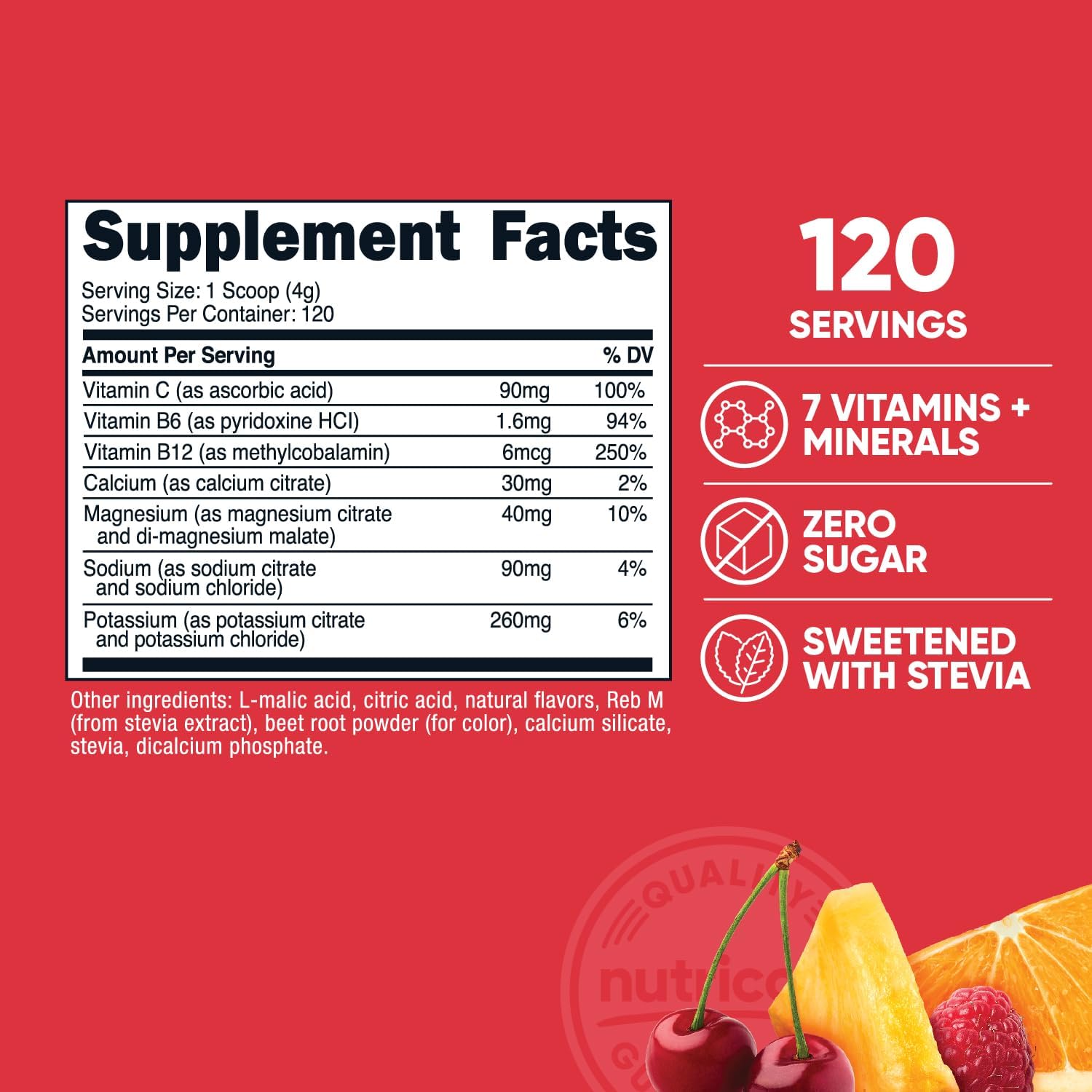 Nutricost Electrolyte Complex Powder (120 Servings, Fruit Punch) | Hydration Supplement Drink Mix with Vitamins and Minerals - Image 2