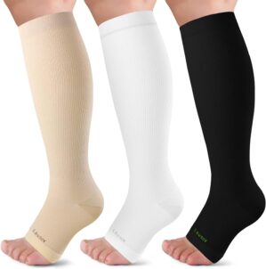 LEVSOX Open Toe Compression Socks f...