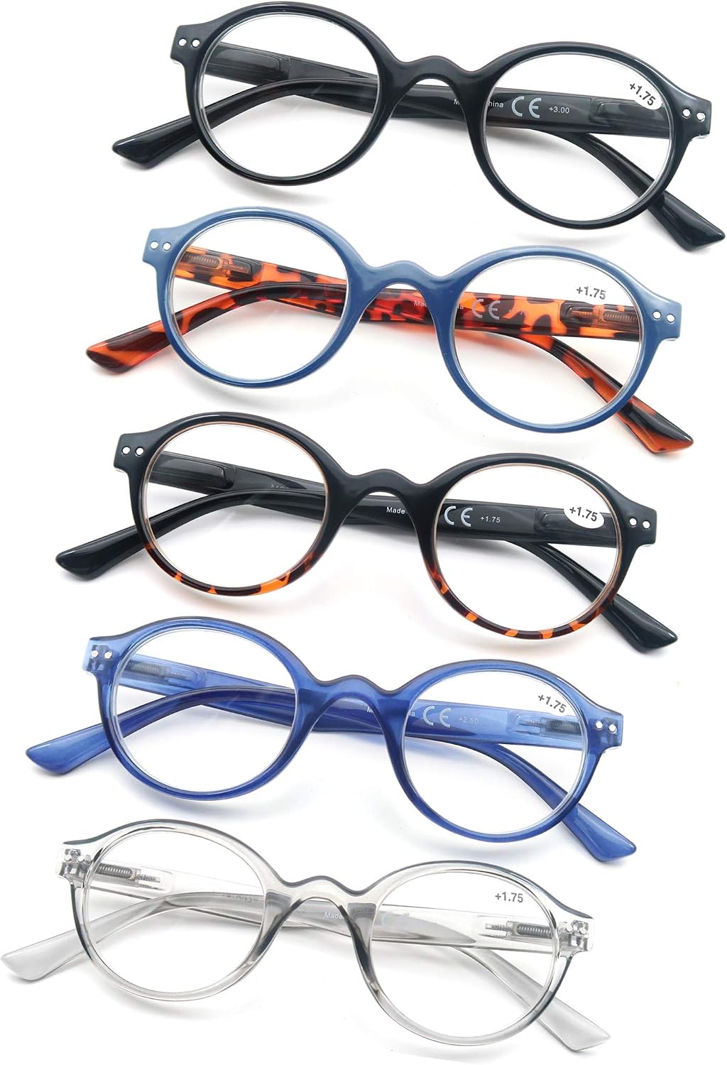 Round Reading Glasses for Women Men...