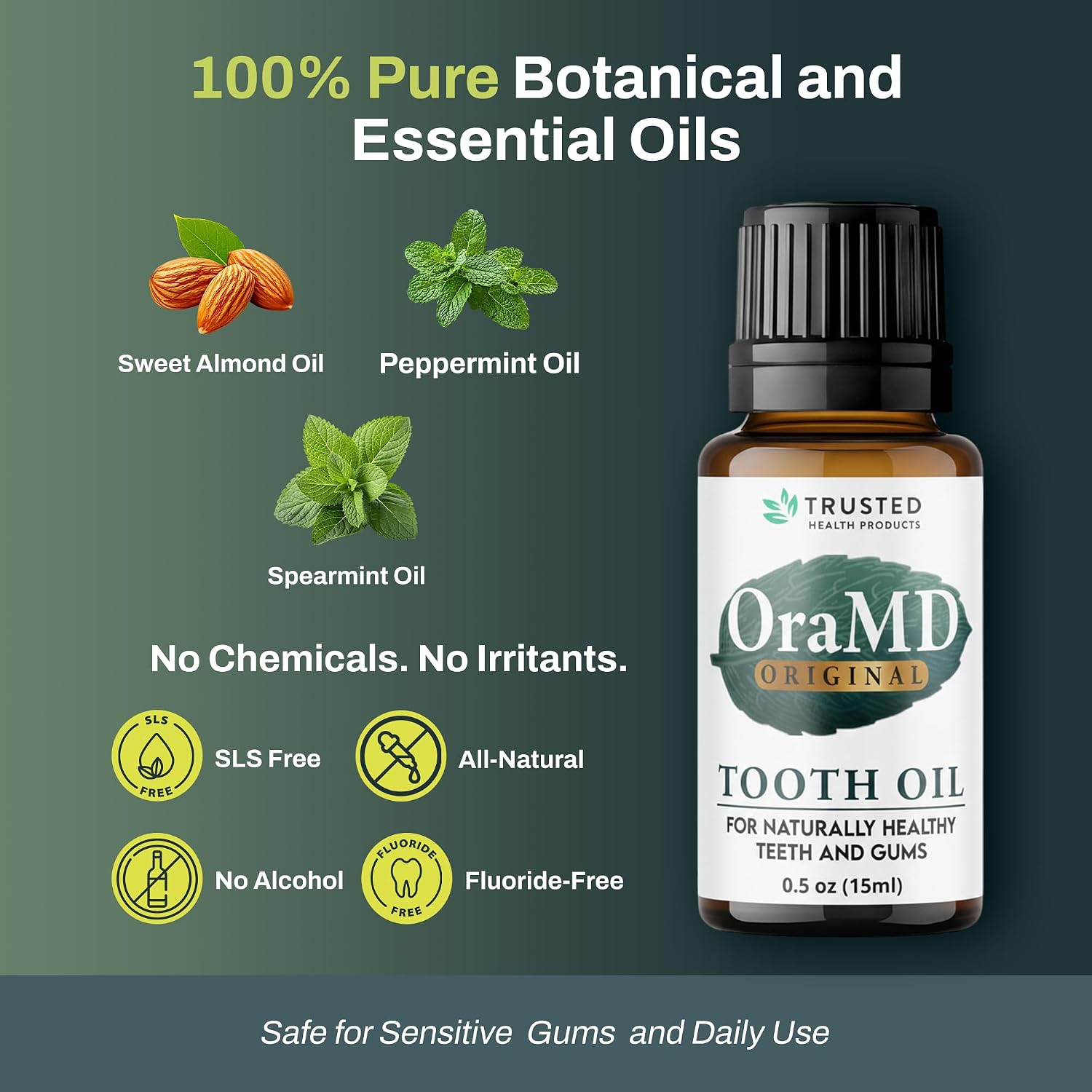 OraMD 4-in-1 Original Tooth Oil - Gum Disease Gingivitis Treatment (1 Pack) | Clinically Tested, Periodontal Disease Treatment, Sensitive Teeth & Gums, Chemical-Free Solution, 250,000+Satisfied Customers - Image 7