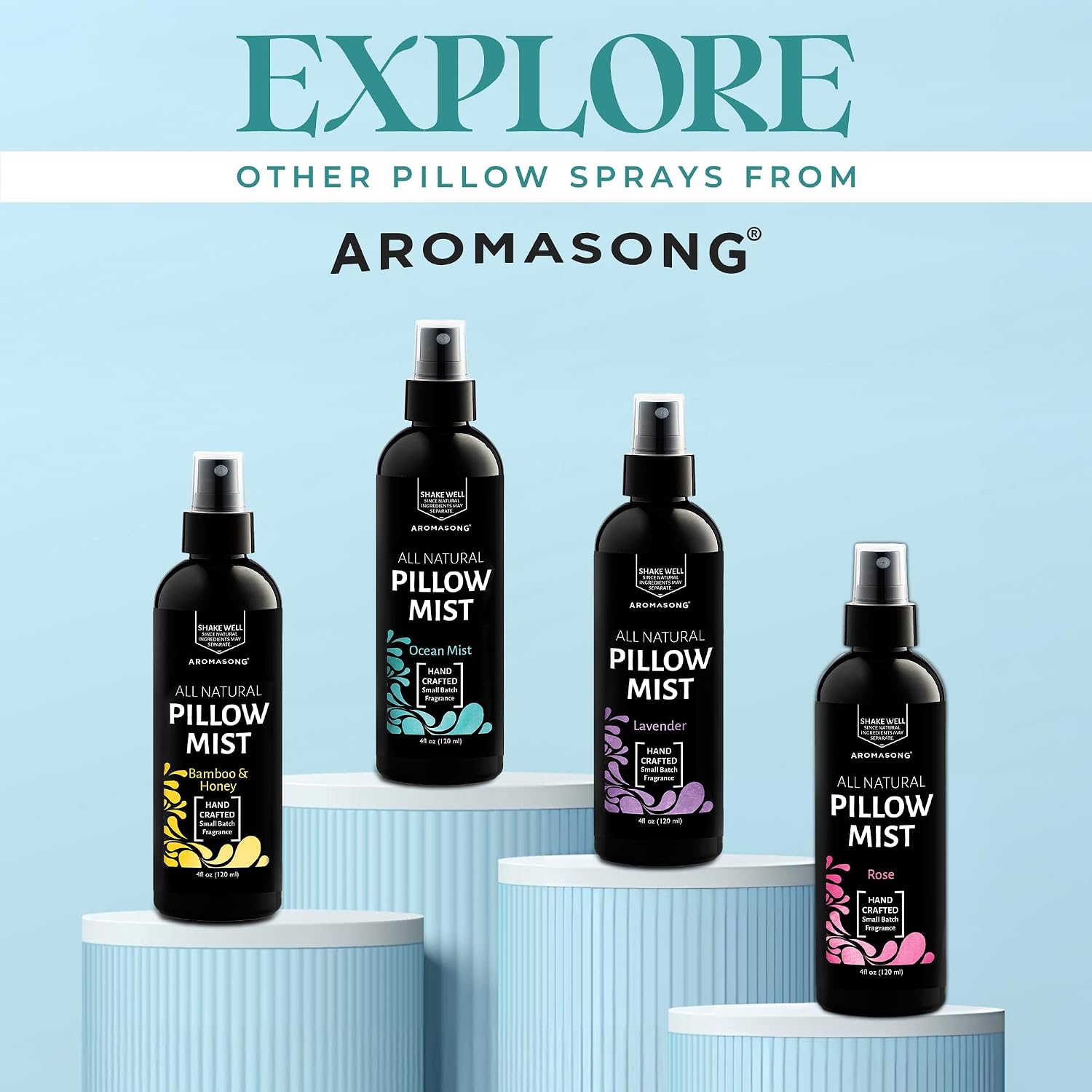 Aromasong Lavender Pillow Spray for Sleeping - All Natural Calming Linen & Bedtime Sleep Mist for Deep Sleep - Pillow Spray Aromatherapy with Botanical Essential Oils for Relaxing Stress - Image 6