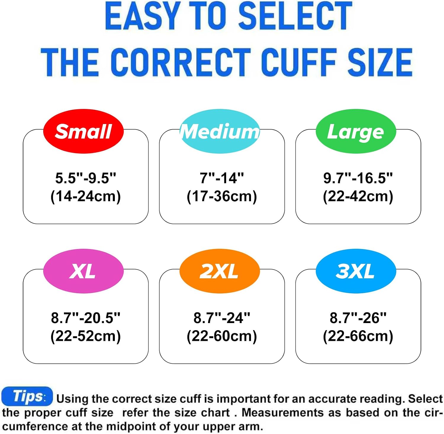 Small Blood Pressure Cuff for Kids, Slim Arm, Compatible with Most Monitors, ARM Blood Pressure Replacement Cuff with 8 Connectors (5.5"-9.5") - Image 6