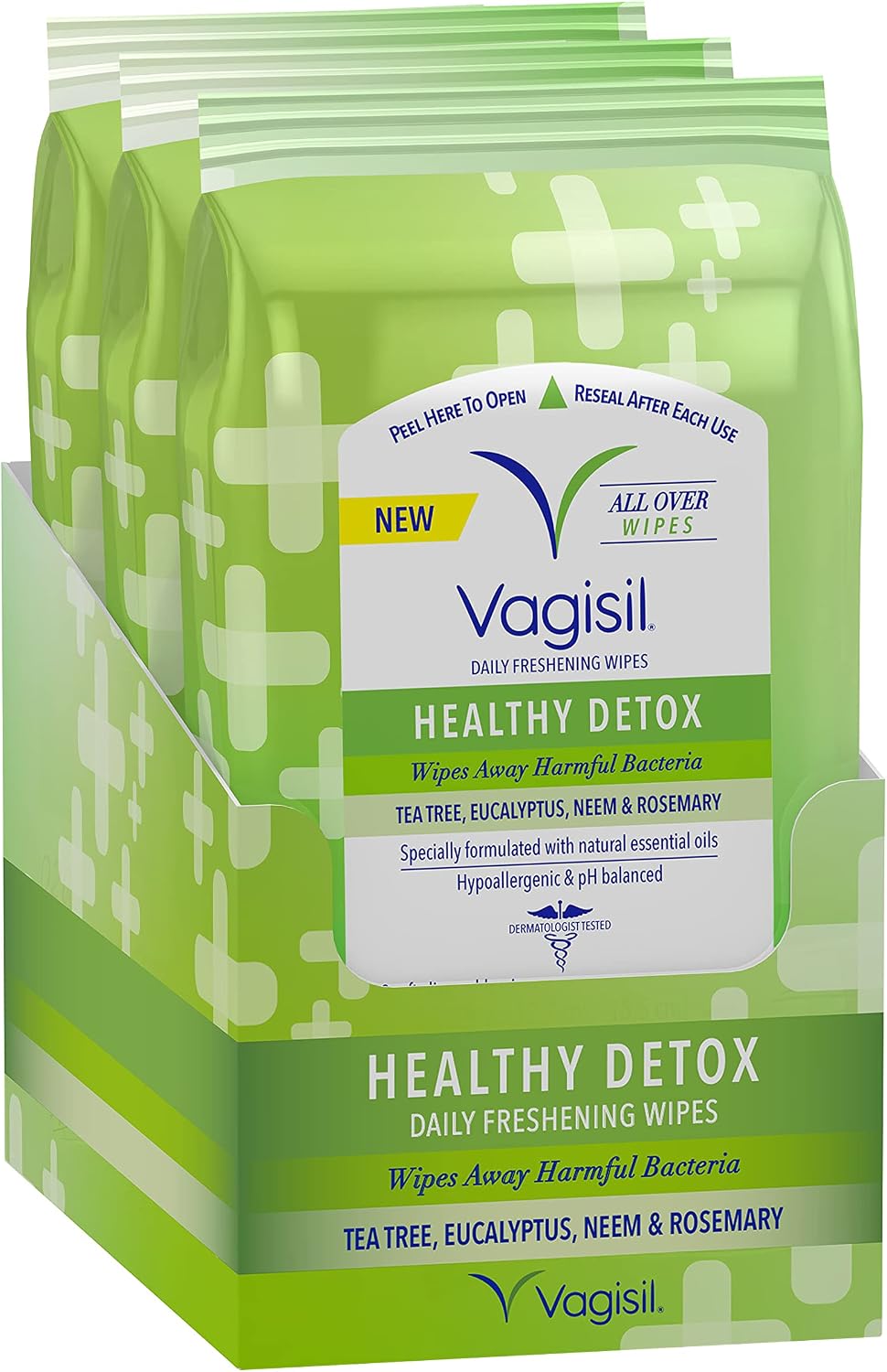 VAGISIL Scentsitive Scents Feminine Wipes, White Jasmine, 30 Wipes (3 Pack) | White Jasmine feminine wipes for daily freshness. With vitamin E. pH balanced, hypoallergenic, on-the-go freshness.