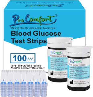 Glucose Test Strips 100 Count Blood...