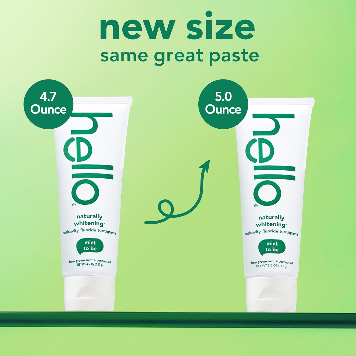 Hello Naturally Whitening Anticavity Fluoride Toothpaste, 5 Oz Tube, Natural Whitening Toothpaste with Coconut Oil, Whitens Naturally and Helps Remove Surface Stains, SLS Free, Vegan, Mint, 3 Pack | Anticavity Fluoride Toothpaste with Coconut Oil, Helps Remove Surface Stains, Strengthens Enamel, SLS Free, Vegan - Image 2
