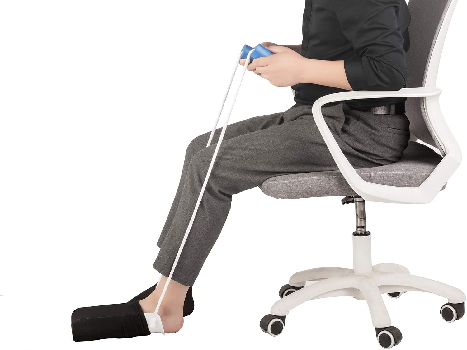 COW&COW Medium 4" Sock Aid with Foam Handles and Length Adjust Cord-Sock Assistant Device Medium - Image 7