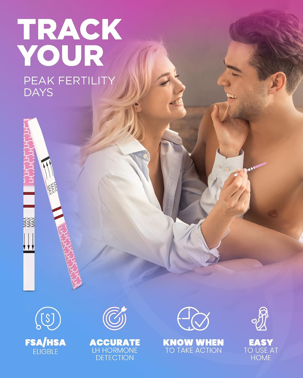 Pelvana Ovulation Test Strips Easy at-Home Fertility Testing Kit (30 Tests) | Identify Peak Fertility Days for a Greater Chance at Conception, 30 LH Ovulation Tests for Women Trying to Conceive Naturally - Image 3