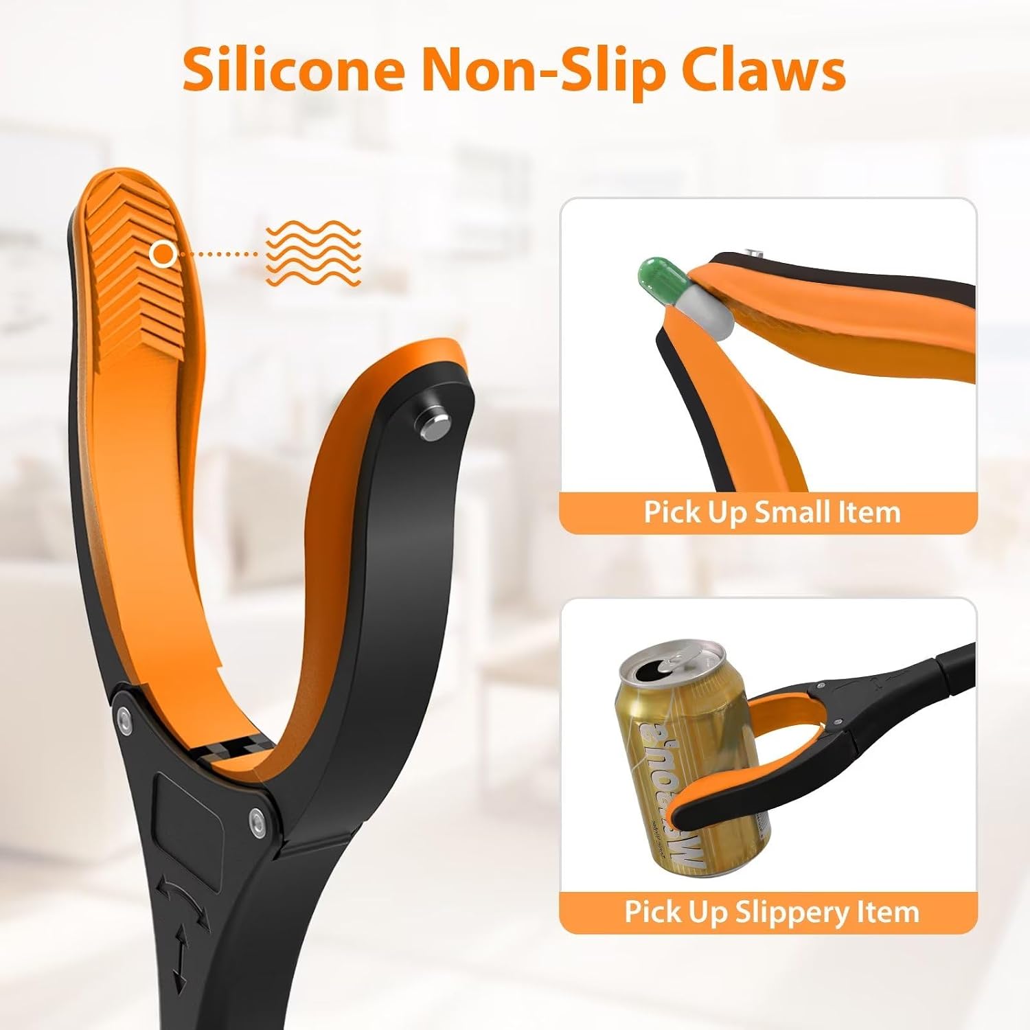 32" Grabber Reacher Tool, 2-Pack Foldable Reacher Grabber Pickup Tool with 360° Rotating Jaw & Magnet, Trash Picker Upper Grabber, Lightweight Grabbers for Seniors Heavy Duty | Reacher grabber pickup tool, grabbers for seniors. Trash grabber, trash picker upper grabber for most adults, indoors or out. - Image 3