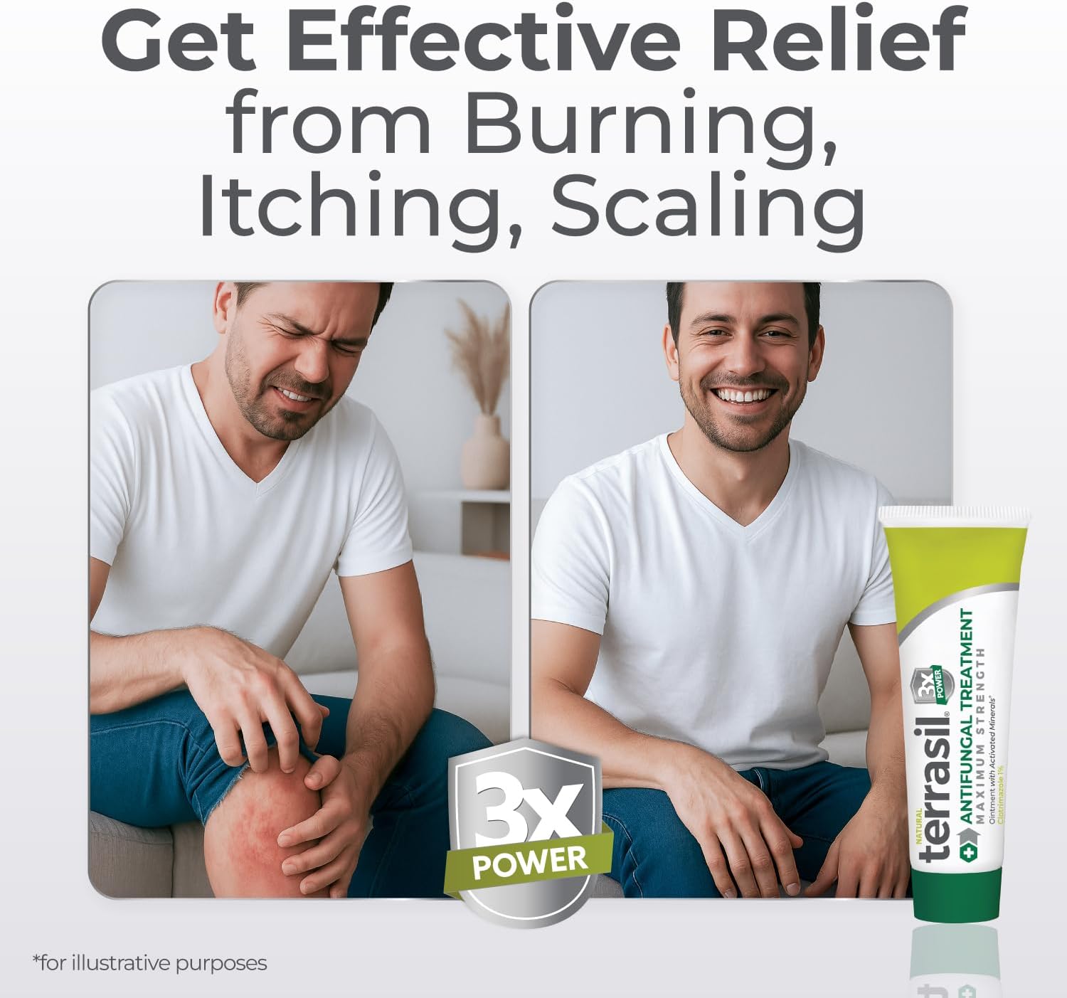 terrasil Clotrimazole Antifungal Cream Maximum Strength Treatment, 1.7oz | Fungal Yeast Infection, Athletes Foot, Jock Itch, Ringworm, Natural Ingredients, Anti Fungal Treatment for Skin and Feet - Image 4
