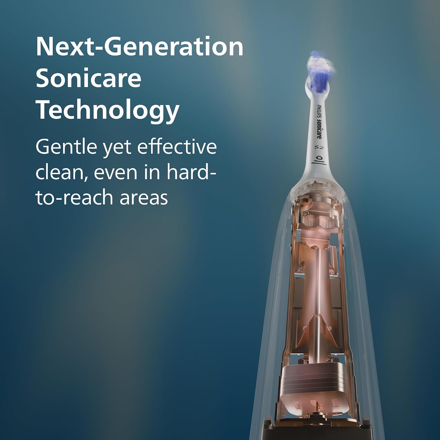 Philips Sonicare 5950 Rechargeable Electric Toothbrush, 2 Brush Head, Black | 1000% More Plaque Removal¹, Pressure Sensor, 6 Brush Settings, 21-Day Battery, Includes Travel Case, HX7131/03 - Image 2